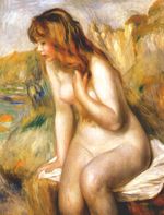 Bather seated on a rock 1892